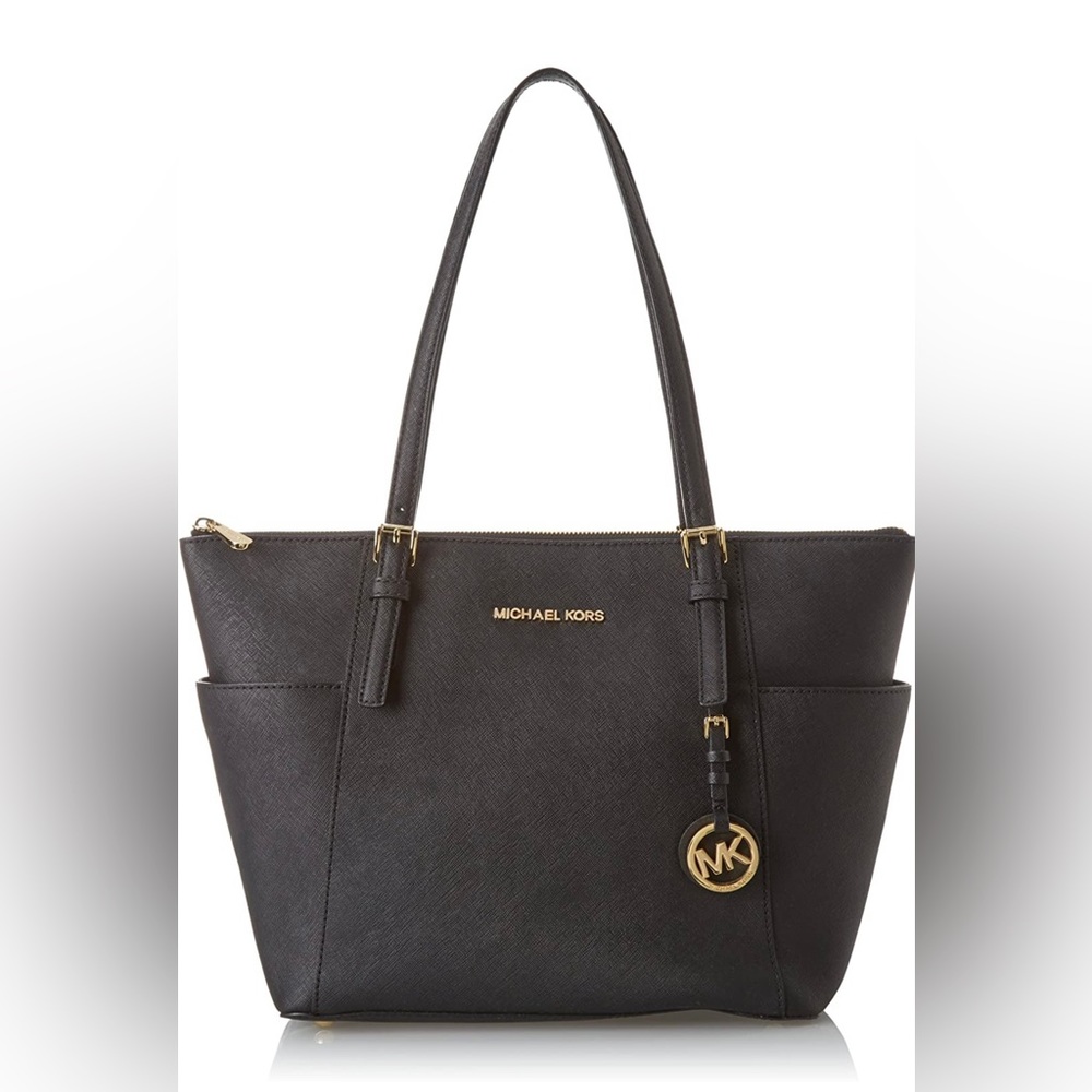 Michael Kors Women's Jet Set Item East/West Trapeze Tote-Black,